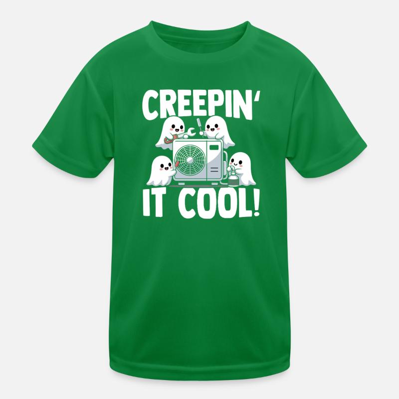 Gruseliger HVAC Geist Geschenk Klima Techniker Kinder Funktions-T-Shirt