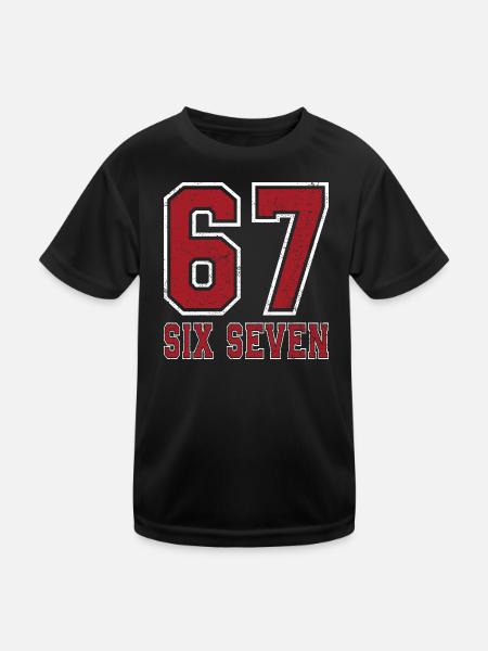 67 Six Seven - Kids Functional T-Shirt - black - Front