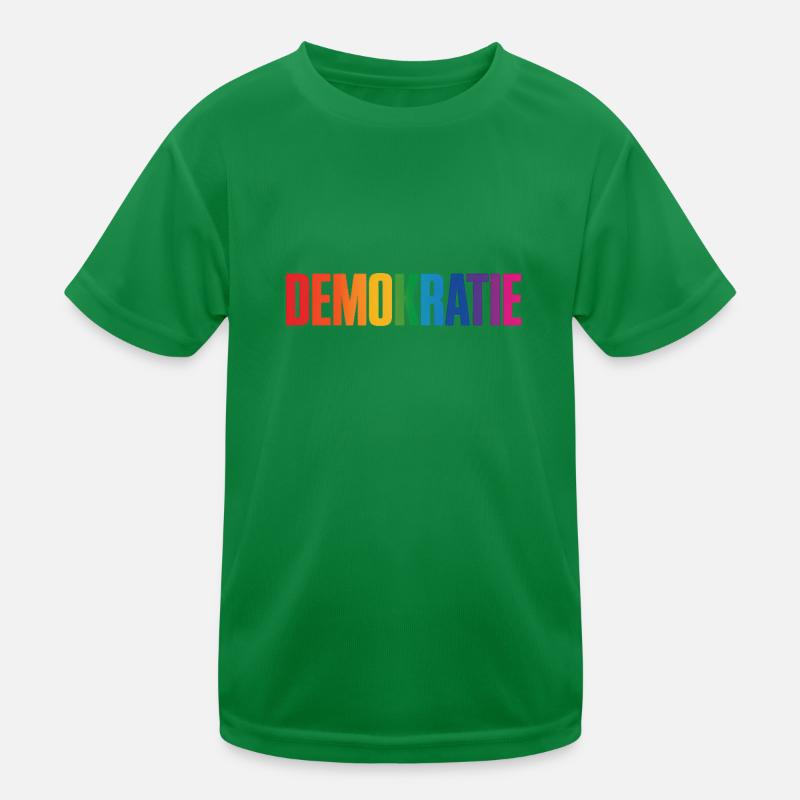 Democracy - Cool Pride Logo Kids Functional T-Shirt