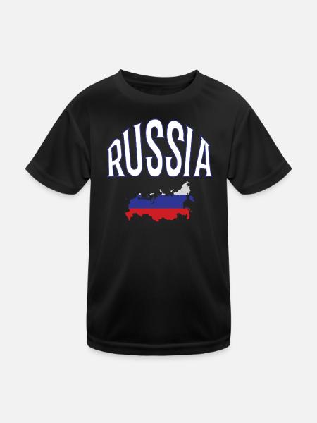 Russie - T-shirt sport Enfant - noir - Devant