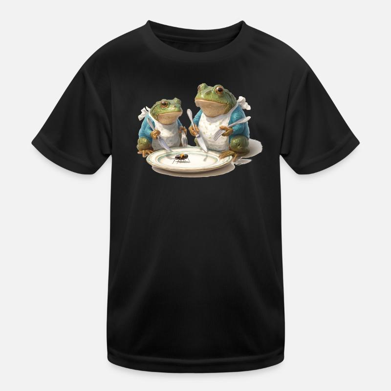 Frosch-Dinner: Fliege am Teller Kinder Funktions-T-Shirt