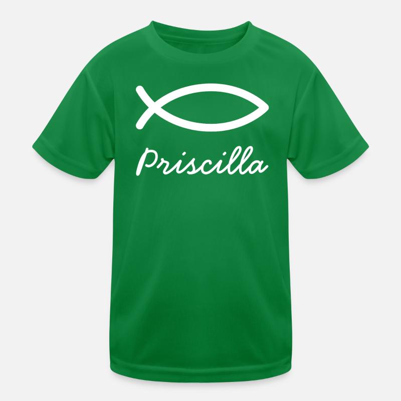 Priscilla christlicher Name mit P Mädchenname Tauf Kinder Funktions-T-Shirt