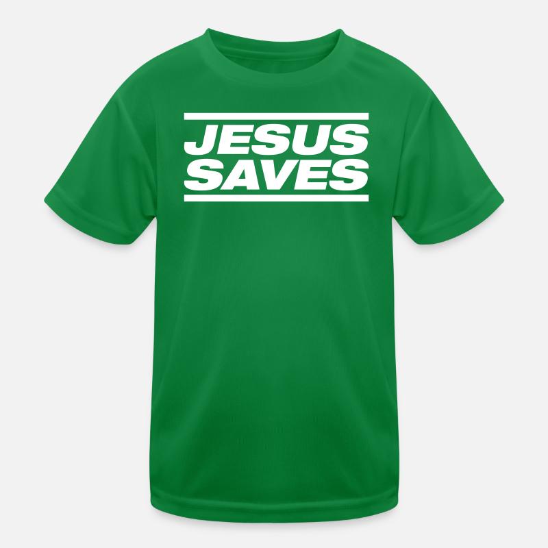 Jesus saves Kids Functional T-Shirt