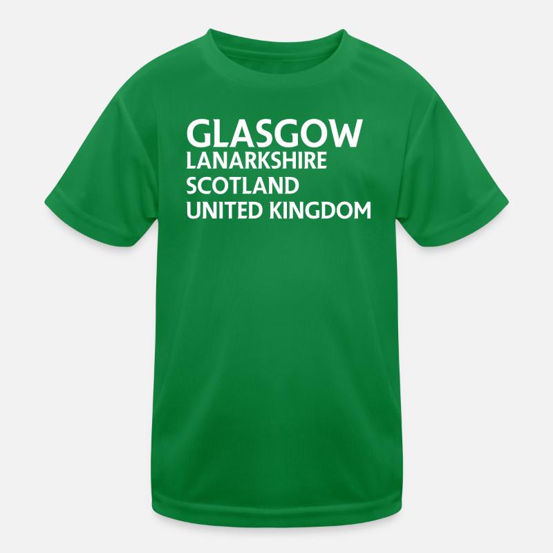 Glasgow – Scotland Textdesign Kids Functional T-Shirt