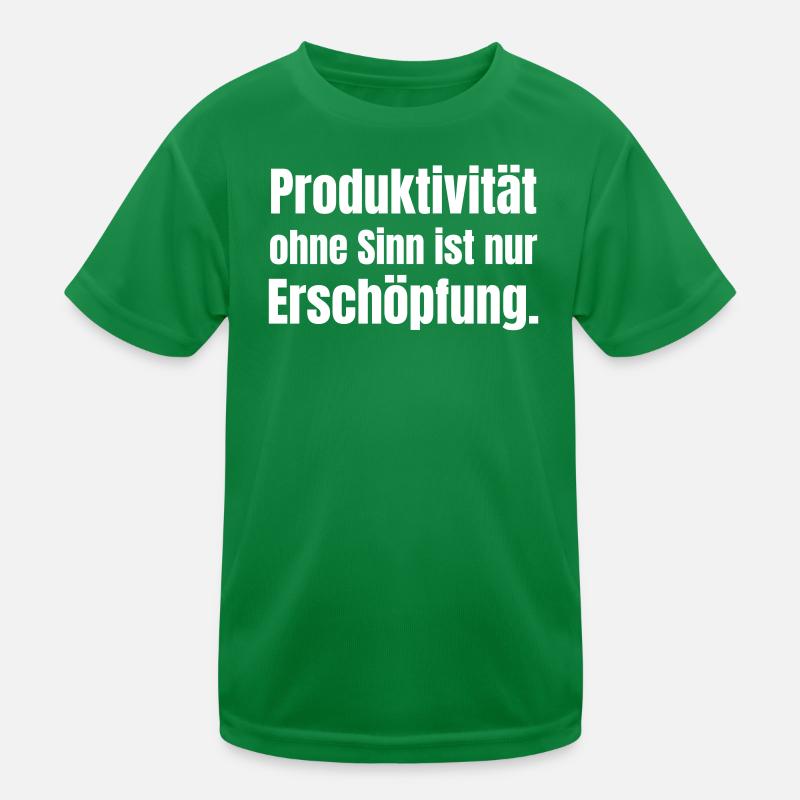 Productivity with Purpose Typography Statement Kids Functional T-Shirt