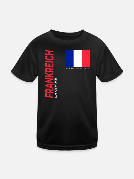 La Grave - Kids Functional T-Shirt - black - Front