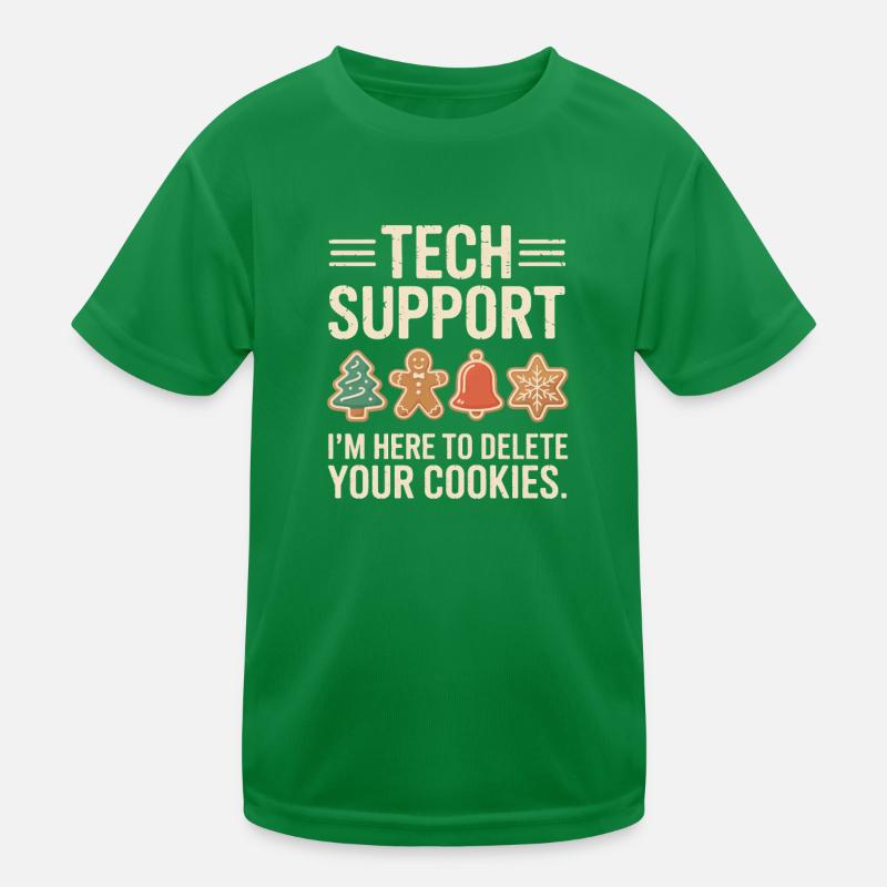 Tech Support Cookies: Debugging Yuletide Kids Functional T-Shirt