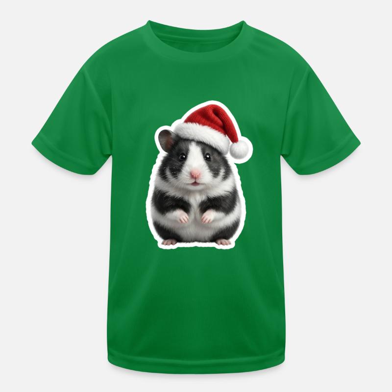 Small hamster with full cheeks Kids Functional T-Shirt