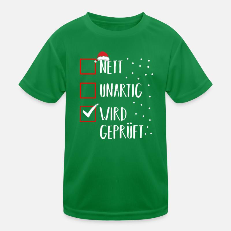 Weihnachtsmann Weihnachtszeit Unartig Weihnachts Kinder Funktions-T-Shirt