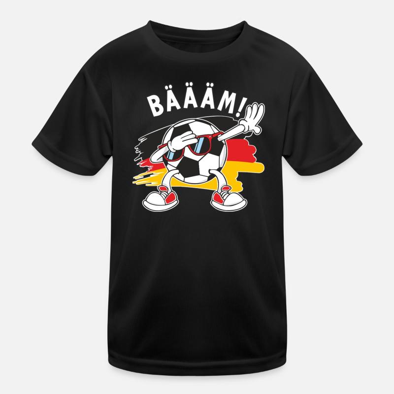 BÄÄM Cartoon Stil Dabbing Fußball Deutschland Kinder Funktions-T-Shirt