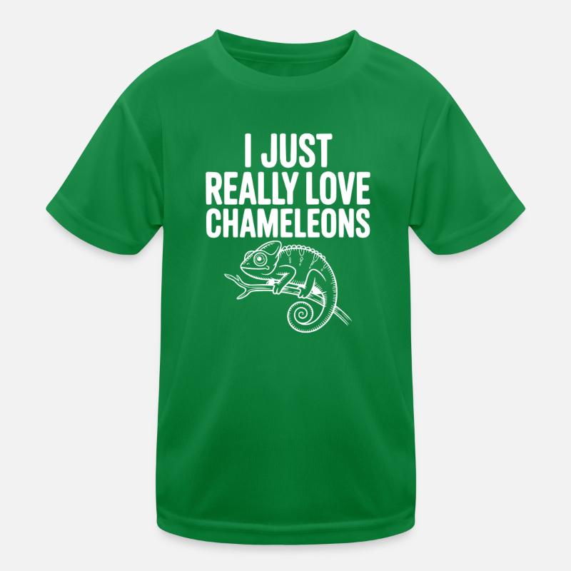 Ich liebe Chamäleons einfach. Kinder Funktions-T-Shirt