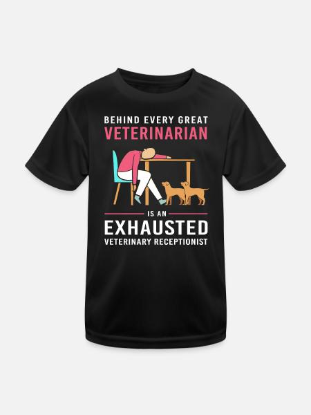 Receptionist Medicine Receptionist - Kids Functional T-Shirt - black - Front