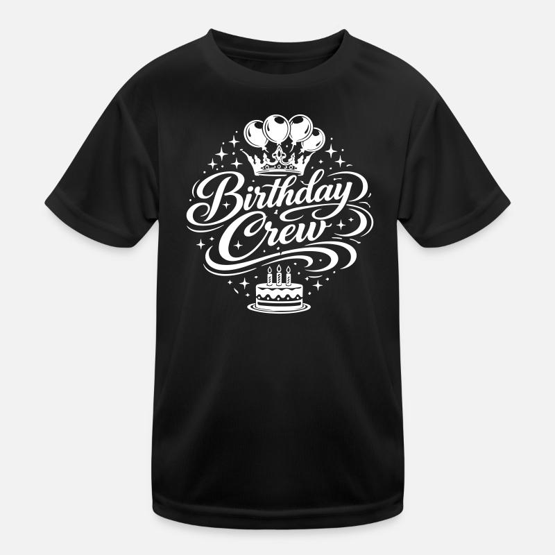 Birthday Crew Celebration Kids Functional T-Shirt