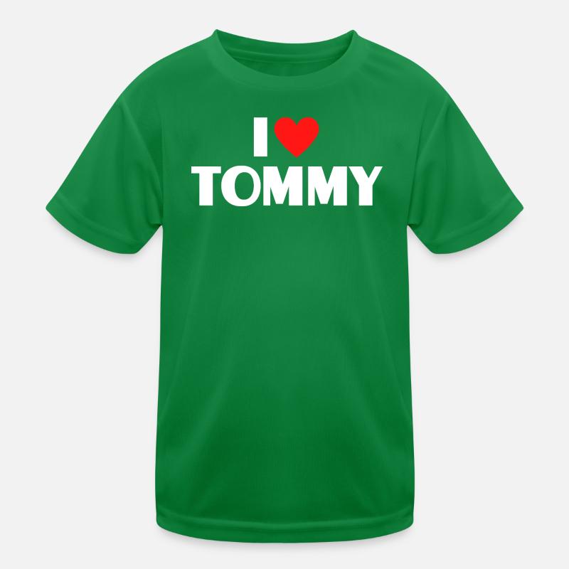 J’adore Tommy Red Heart Déclaration rétro T-shirt sport Enfant
