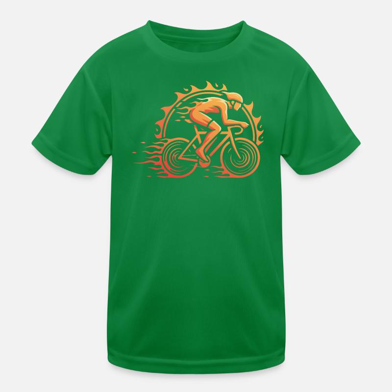 Fahrradfahrer Kinder Funktions-T-Shirt
