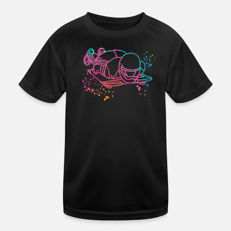 Bobsleigh Squelette Luge d’Hiver T-shirt sport Enfant