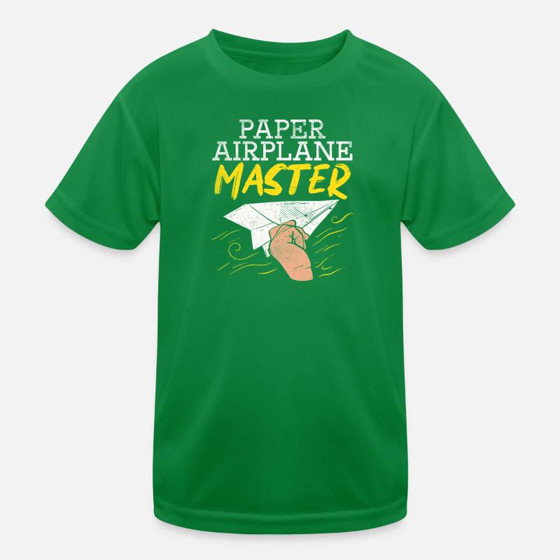 Funny Paper Airplane Master Graphic Kinder Funktions-T-Shirt