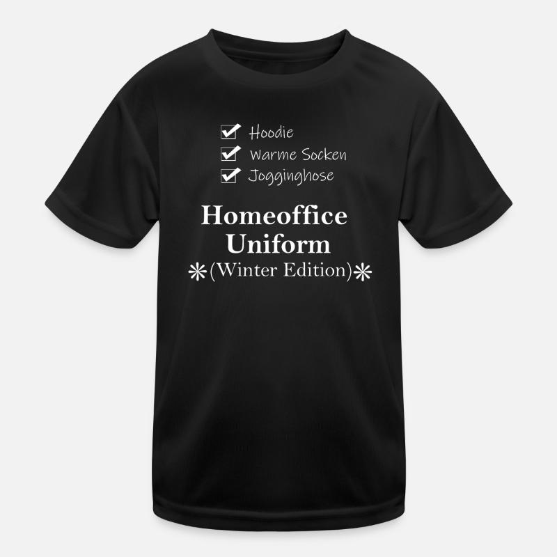 Checkliste_Homeoffice_Uniform_WW - Kinder Funktions-T-Shirt - Schwarz