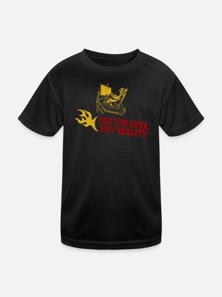 Apex Hug Not Reality - Kids Functional T-Shirt - black - Front