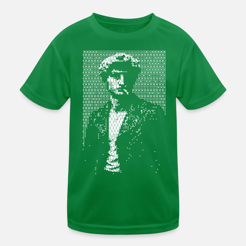 David Michelangelo Halftone Silhouette Portrait Kids Functional T-Shirt