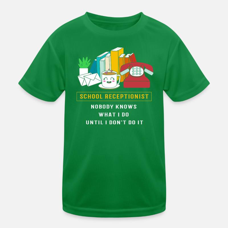 Receptionist Receptionist School Kids Functional T-Shirt