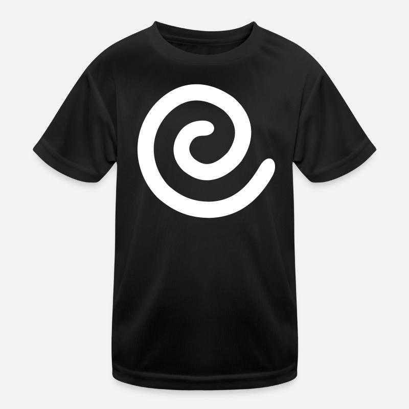 Monochrome Spirale Kinder Funktions-T-Shirt