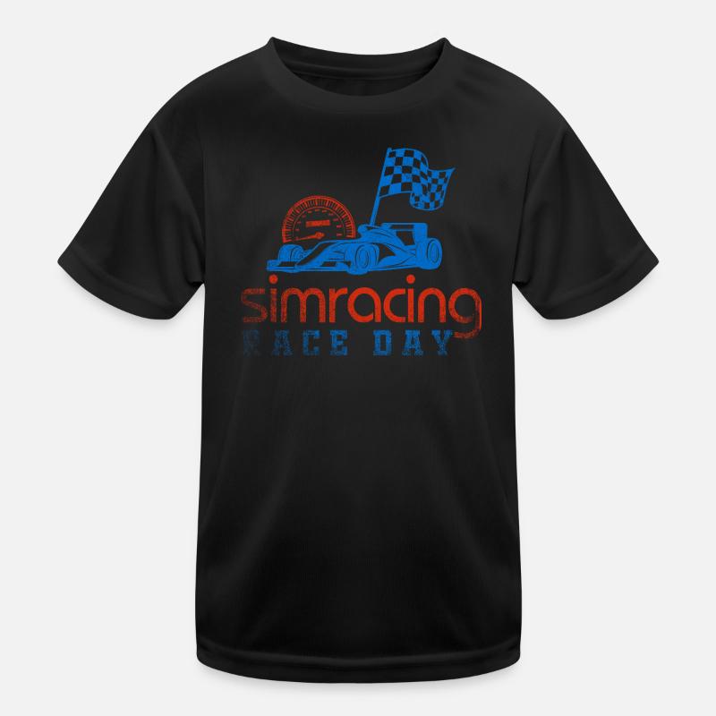 Sim Racing Renntag Kinder Funktions-T-Shirt