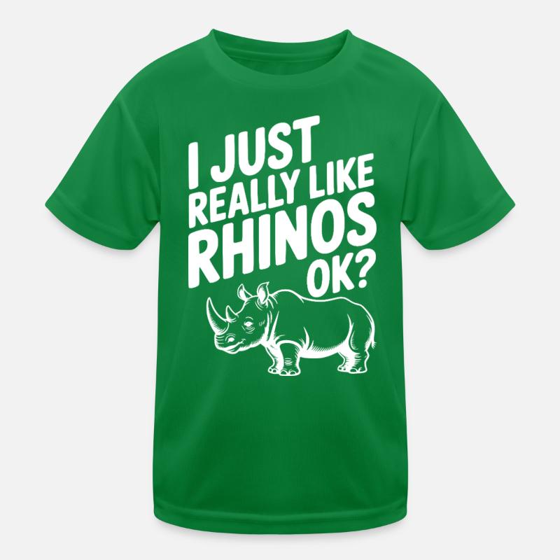 Ich mag Nashörner einfach wirklich, okay? Kinder Funktions-T-Shirt