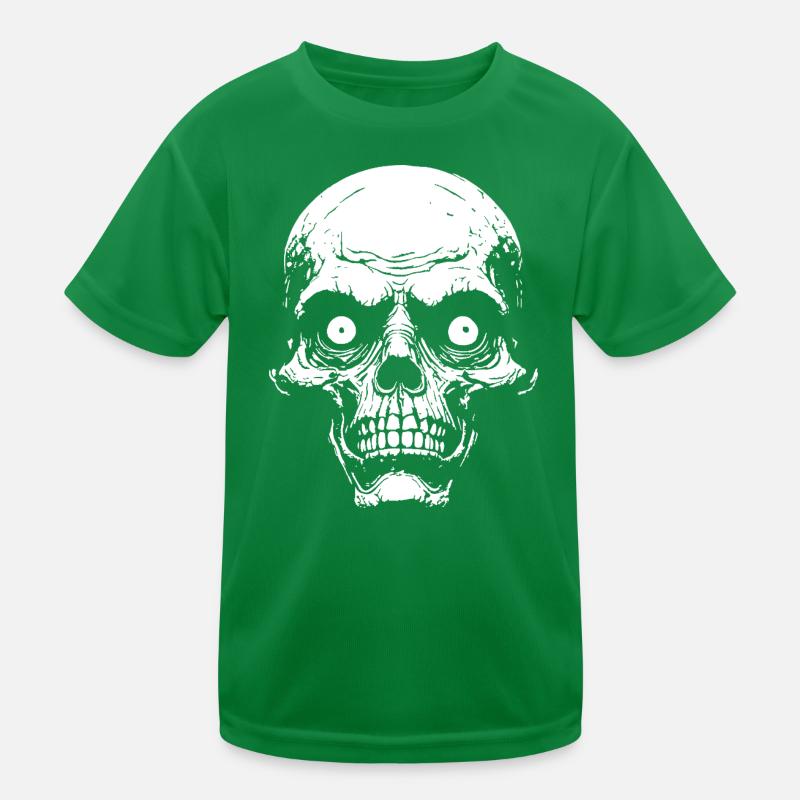 Psycho Schädelgrafik Kinder Funktions-T-Shirt