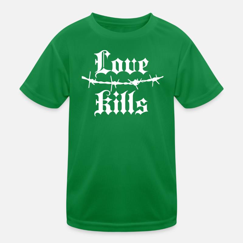 Gotische Stacheldrahttypografie Kinder Funktions-T-Shirt