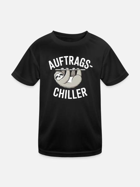 Commander Chiller Commander Chiller Bureau Sloth - T-shirt sport Enfant - noir - Devant