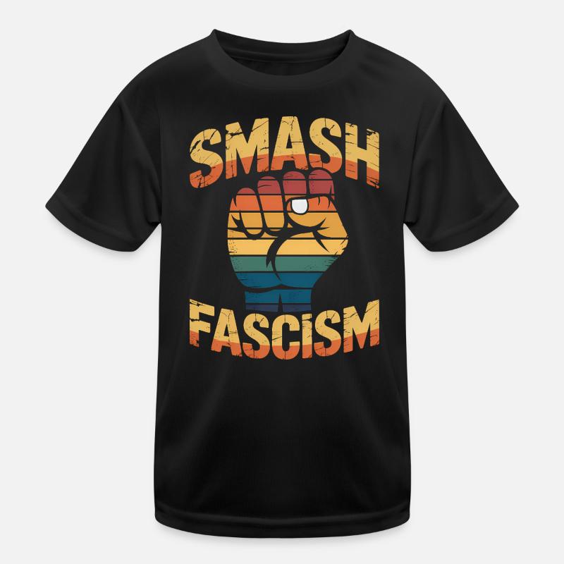 Smash Fascism - Antifascist Tee Kids Functional T-Shirt