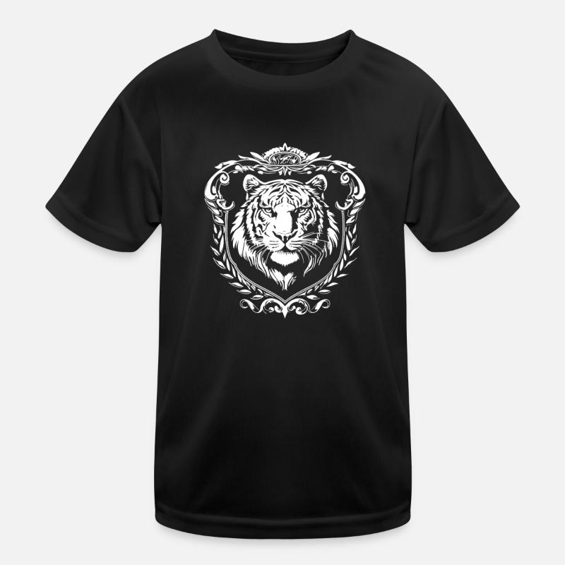 Ornate Tiger Crest Kinder Funktions-T-Shirt