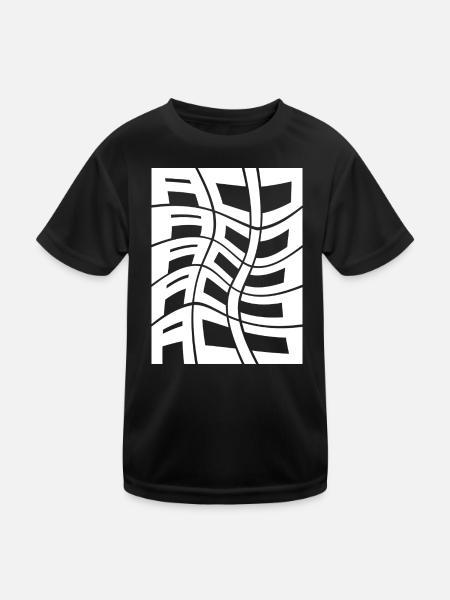 Musique Acid Techno - T-shirt sport Enfant - noir - Devant