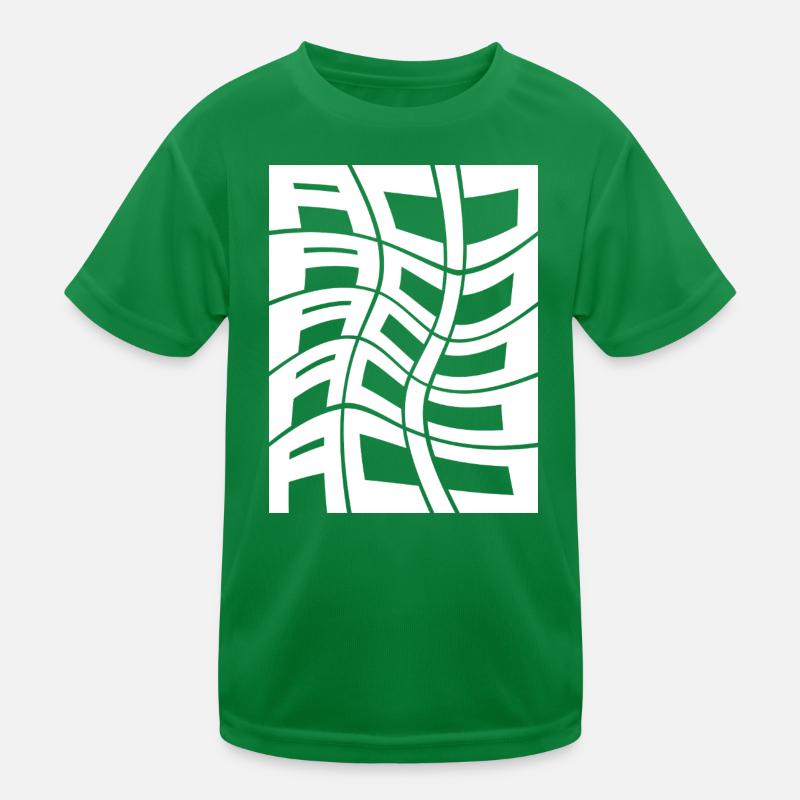 Acid Techno music Kids Functional T-Shirt