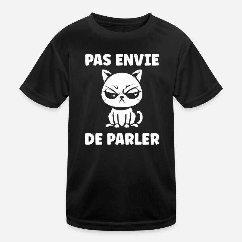Die grummelige Katze will nicht reden Kinder Funktions-T-Shirt