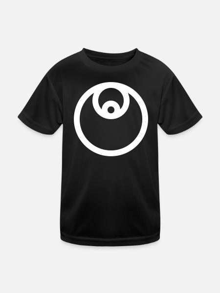 Circle emblem - Kids Functional T-Shirt - black - Front