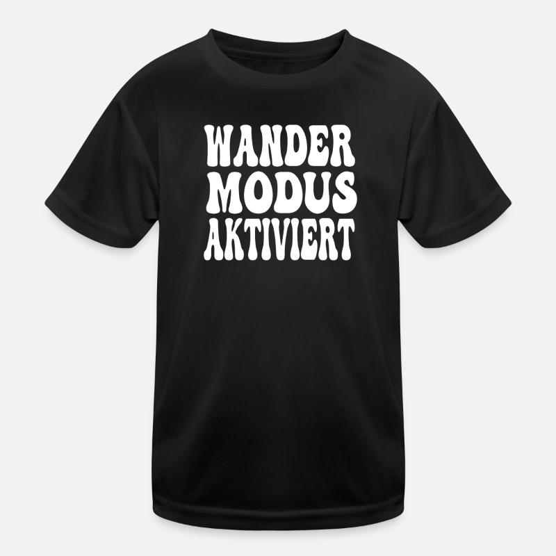 Great Wander Mode Enabled Design - Kids Functional T-Shirt - black