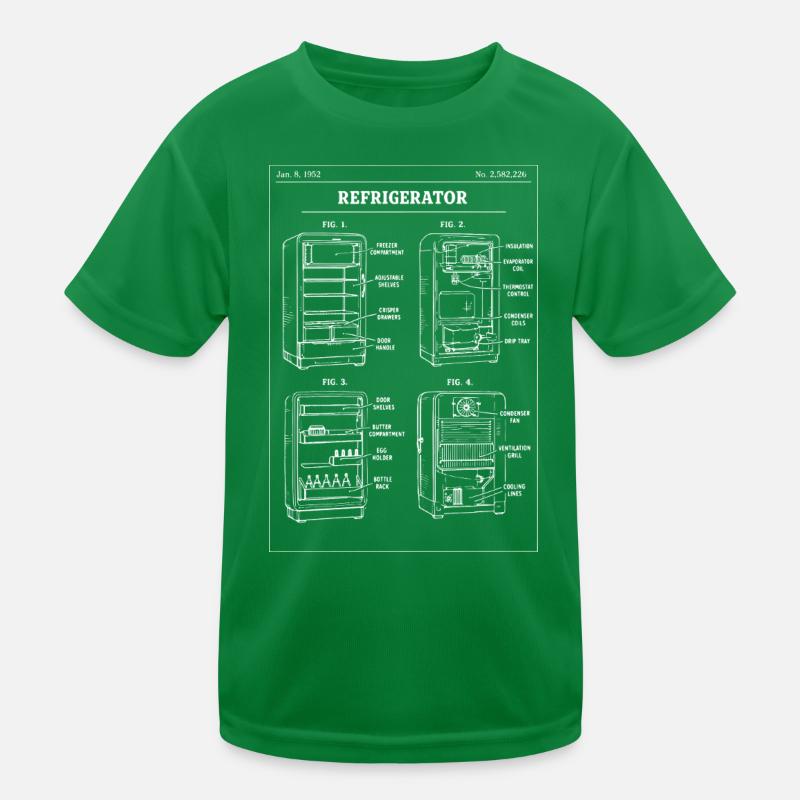 Plan de brevet pour réfrigérateur rétro T-shirt sport Enfant