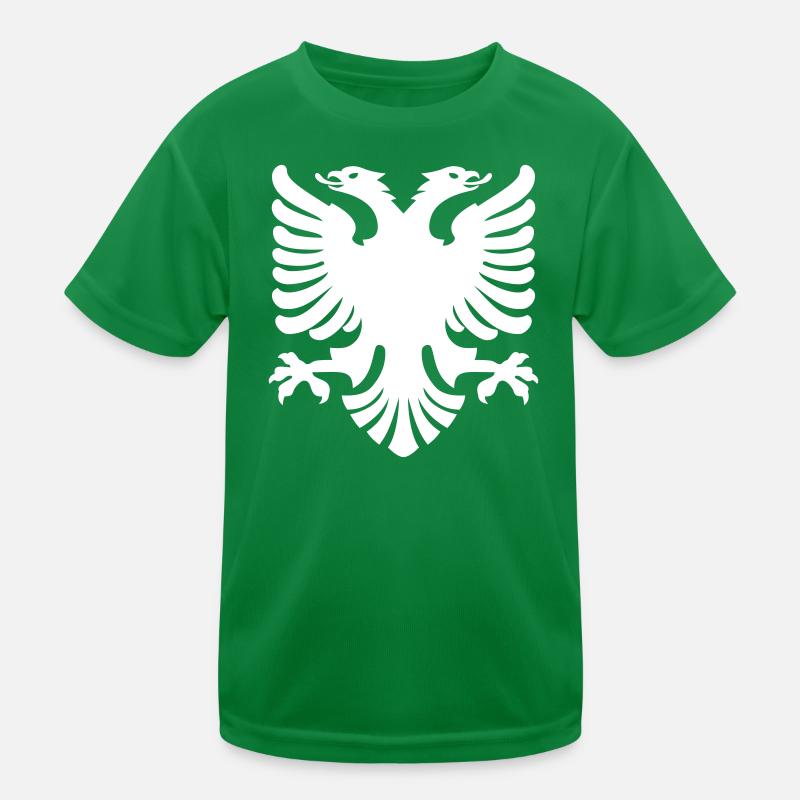 Shqipe Eagle – Albania Double Head National Flag Kids Functional T-Shirt