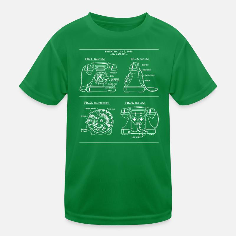 Plan de modèle rétro pour téléphone à cadran T-shirt sport Enfant
