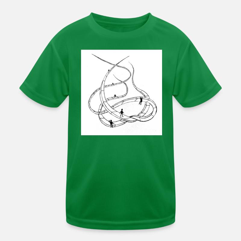 Multi-layered looping paths Kids Functional T-Shirt