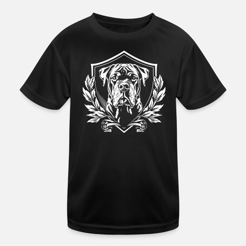 Wappenmastiff im Schild Kinder Funktions-T-Shirt