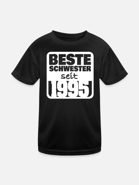 Siblings 1995 - Kids Functional T-Shirt - black - Front