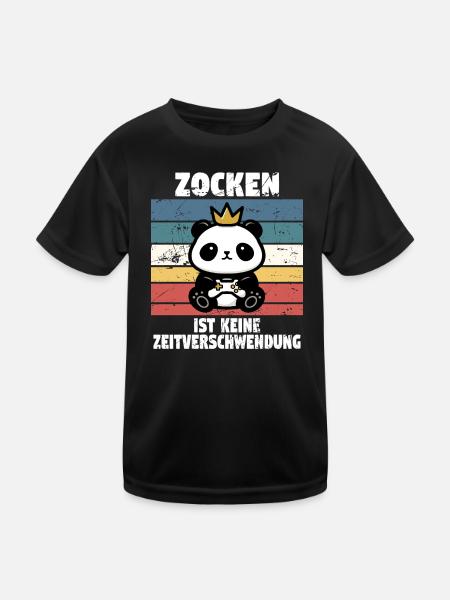 Les jeux vidéo ne sont pas une perte de temps. - T-shirt sport Enfant - noir - Devant