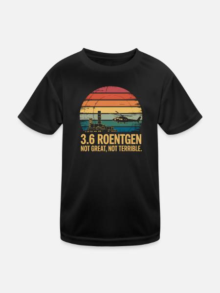 Sicherheitsteam Tschernobyl – Lustiges Tschernobyl - Kinder Funktions-T-Shirt - Schwarz - Vorne