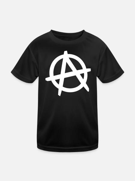The Couching Dad "Anarchy"  - Kinder Funktions-T-Shirt - Schwarz - Vorne