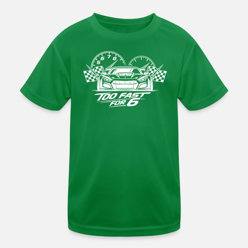 Too Fast For 6 Rennauto Kinder Funktions-T-Shirt