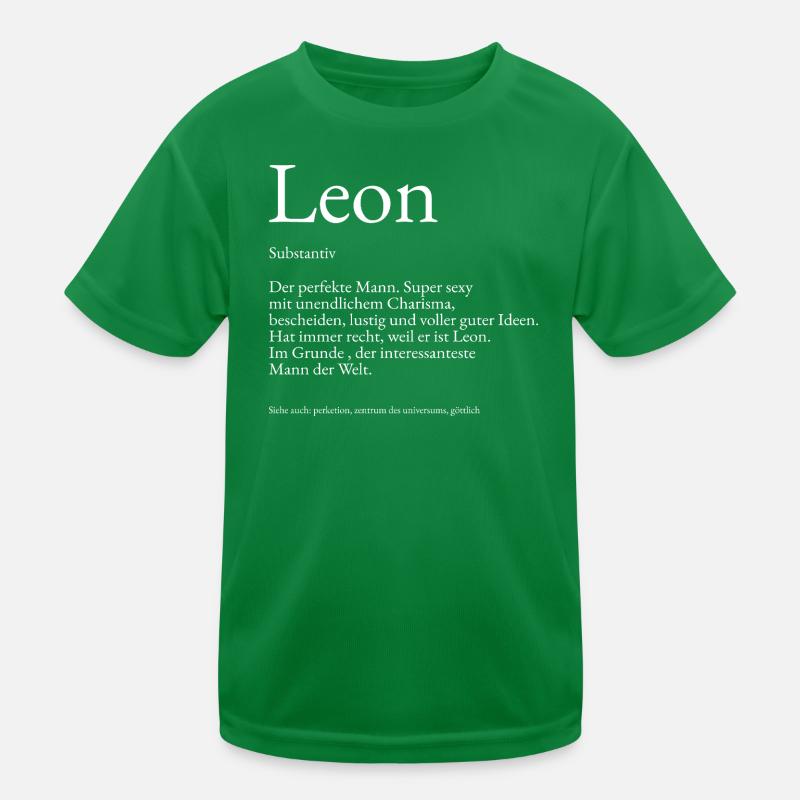 Leon Dictionary Explanation First name Lukas Kids Functional T-Shirt