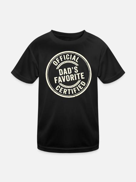 Favorite Kid Funny Official Dad Favorite - Kids Functional T-Shirt - black - Front